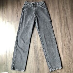 John Galt Jeans Women's Size 24 Faded Black Carpenter High-Rise Utility Pants